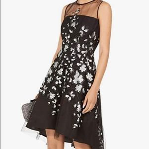 NWT Black & Silver Sequin Fit & Flare Dress